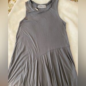 Project Social T Gray Mock Neck Asymmetrical Sundress